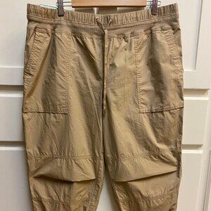 NEW Women's Nautica Jeans 100% Cotton Roll Tab Capri Cropped Pant, Brown, XL
